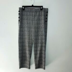 JohnPaulRichard Trouser Pants Size L Straight Leg Plaid Office Business Casual